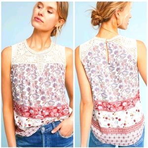 Maeve Angelcore Anthropologie Laced Soft Knit Eleanor Blouse